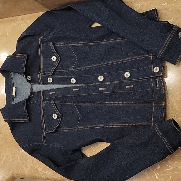 Charlotte Russe Dark Denim Button-down Jacket, S - Picture 11 of 16